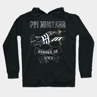 P-51 Mustang WWII Fighter Airplane - Original Design Hoodie